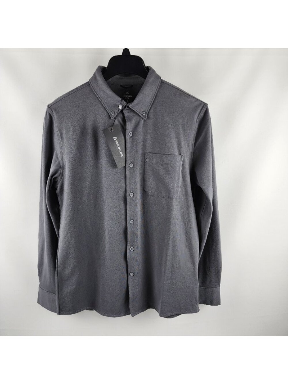 Western Rise Shirt Men S Concrete Gray X Cotton Button Down 4-way Stretch NWT